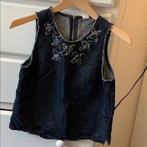 Gap Denim sleeveless top blouse